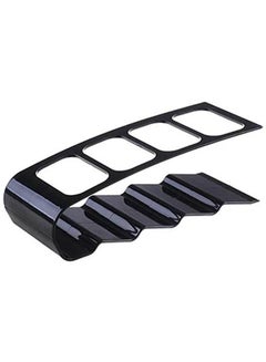 Generic Creative Multi-Compartment Desktop Storage Rack Tv Remote Control Organizer Storage Shelf Four-Frame Storage Rack Practical Home Black 