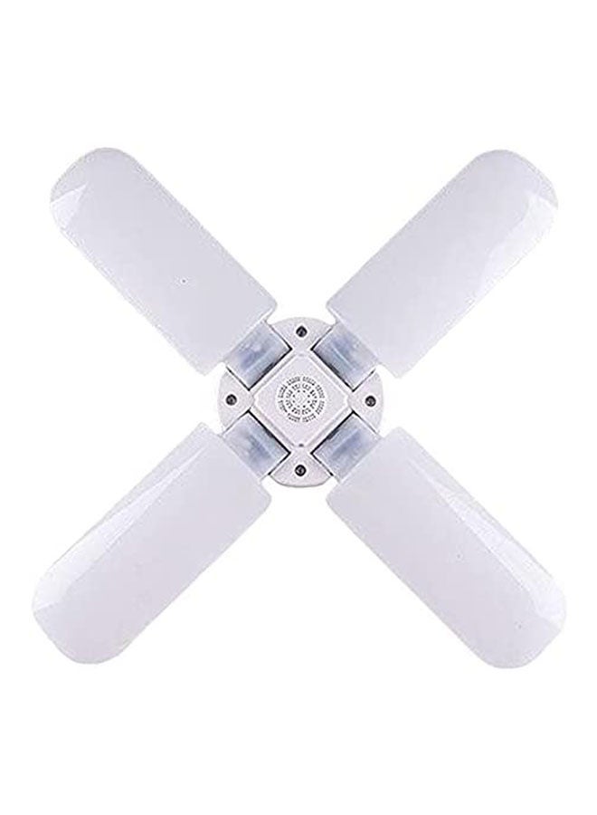 ماركة غير محددة - E27 Led Foldable Multiple Leafs Fan Bulb Ceiling Lamp Room Light White - Image 1