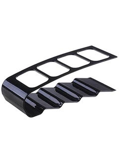 Generic Multi-Compartment Desktop Storage Rack Tv Remote Control Organizer Storage Shelf Iron Four-Frame Storage Rack Black  - Image 1