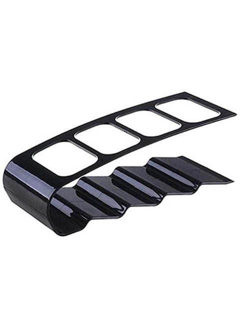 Creative Multi-Compartment Desktop Storage Rack Tv Remote Control Organizer Storage Shelf Four-Frame Storage Rack Practical Home Black
