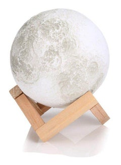 3D Moon Lamp Creative Bedside Led Night Light Table Desk Touch Sensor White 15cm
