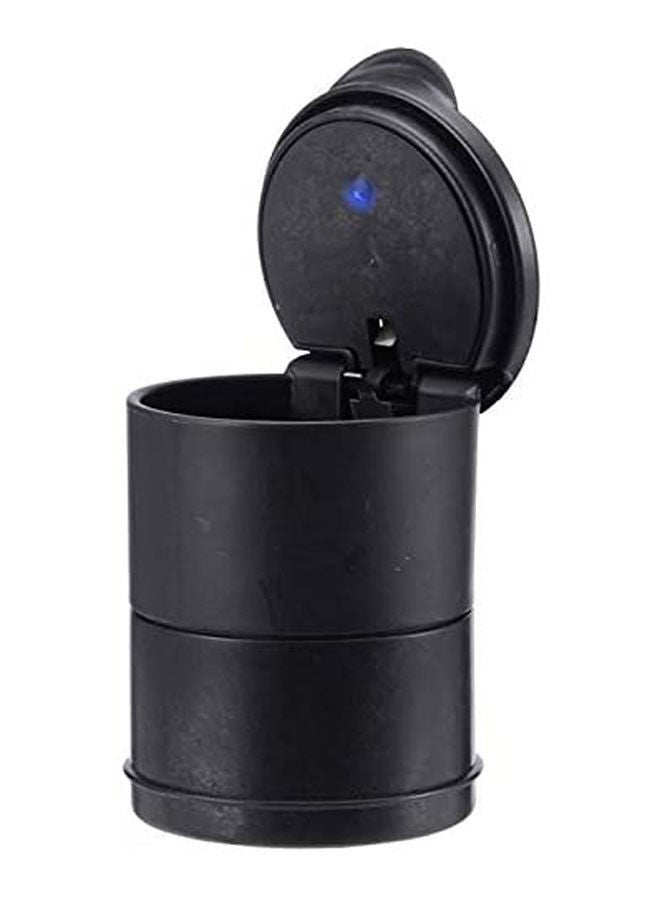 Car Cigar Cigarette Lighter Ashtray Smokeless Blue Led Light Usb Charge Black
