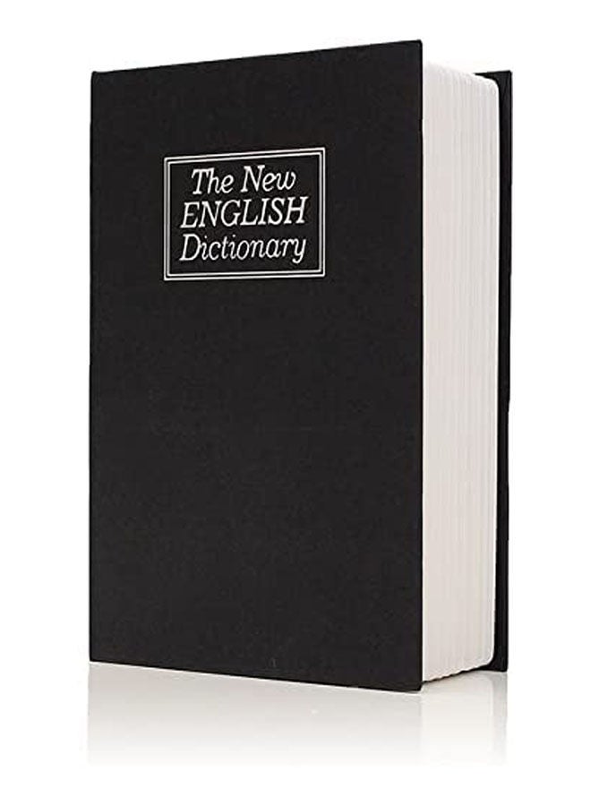 A Small Metal Safe In The Form Of A Real Book To Save Money, Jewelry And Valuables Black 