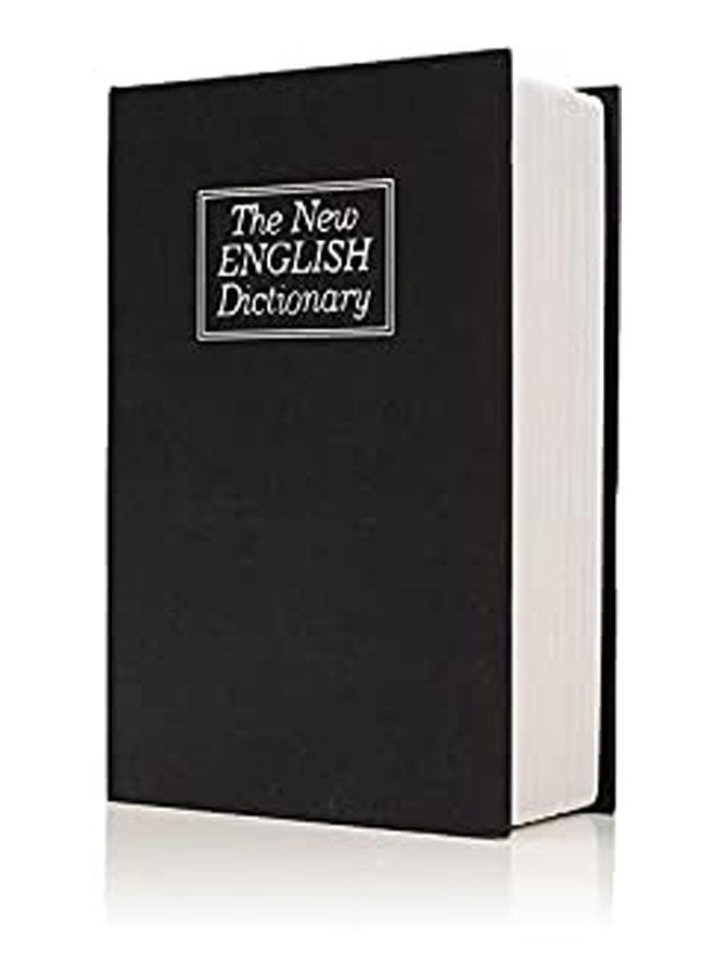 A Small Metal Safe In The Form Of A Real Book To Save Money, Jewelry And Valuables Black 