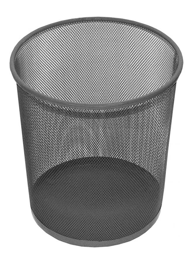 ماركة غير محددة - Metal Dustbin Round Black 35x30cm - Image 1