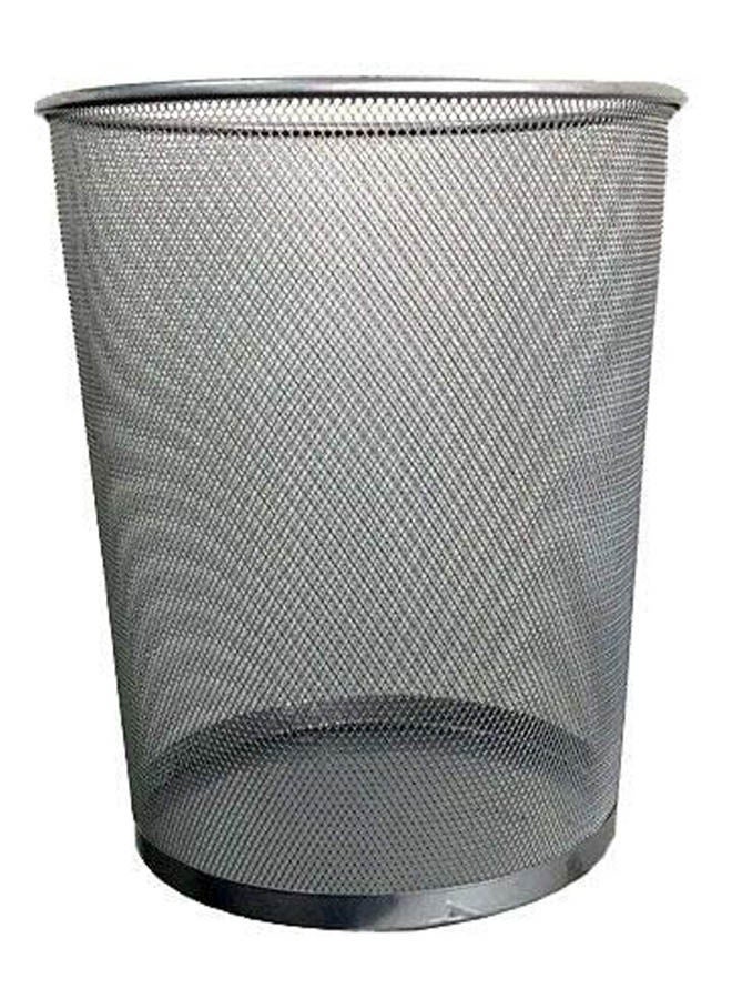 ماركة غير محددة - Partner Metal Mesh Waste Bin Large Silver - Image 1
