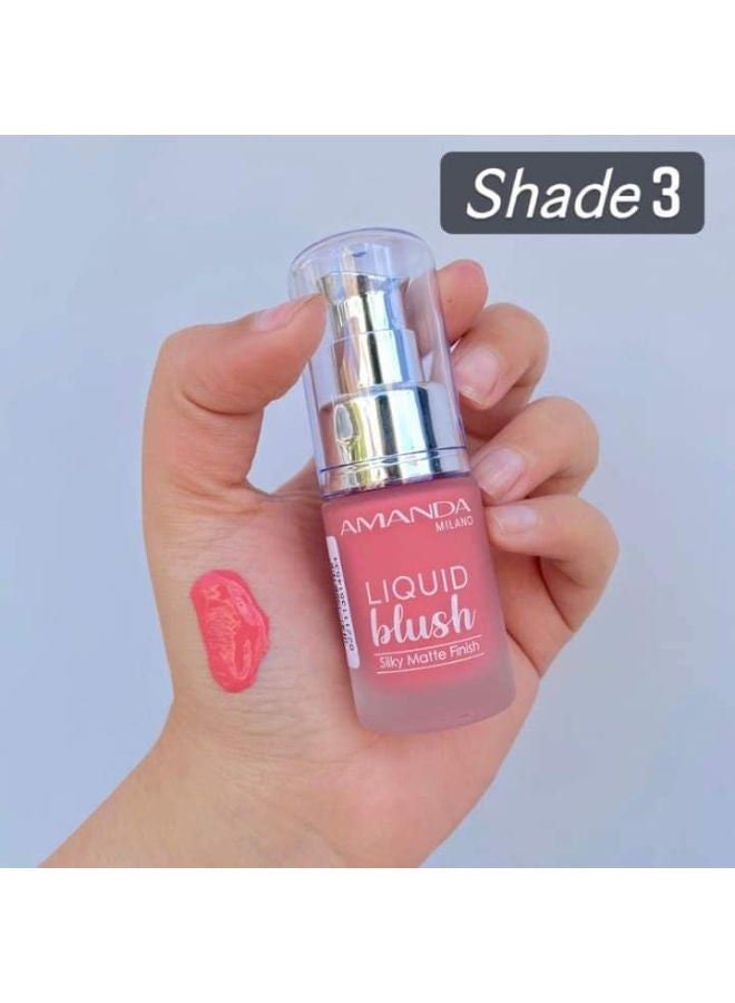 Amanda Milano Liquid Blush Silky Matte Finish 03 Pink  - Image 2