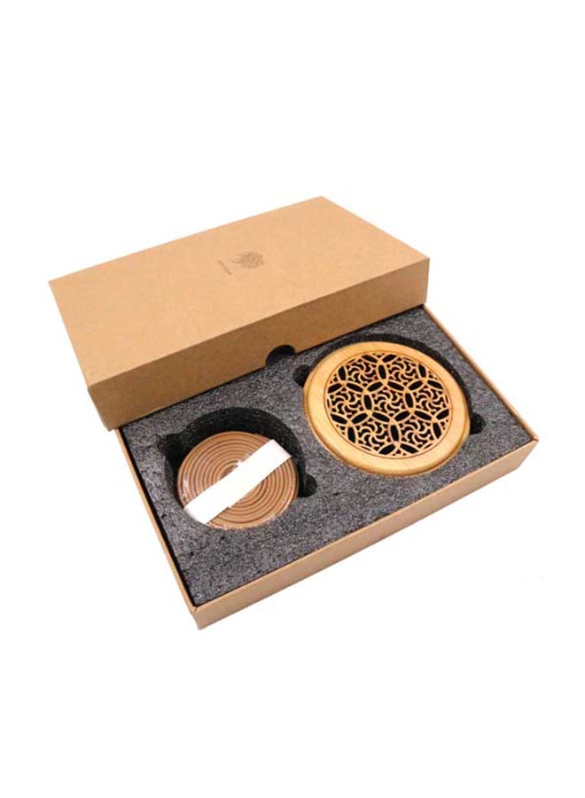 BAKHOOR AL BOSIDIN Oud Malaki Incense Burner With Incense Sticks Brown - Image 1