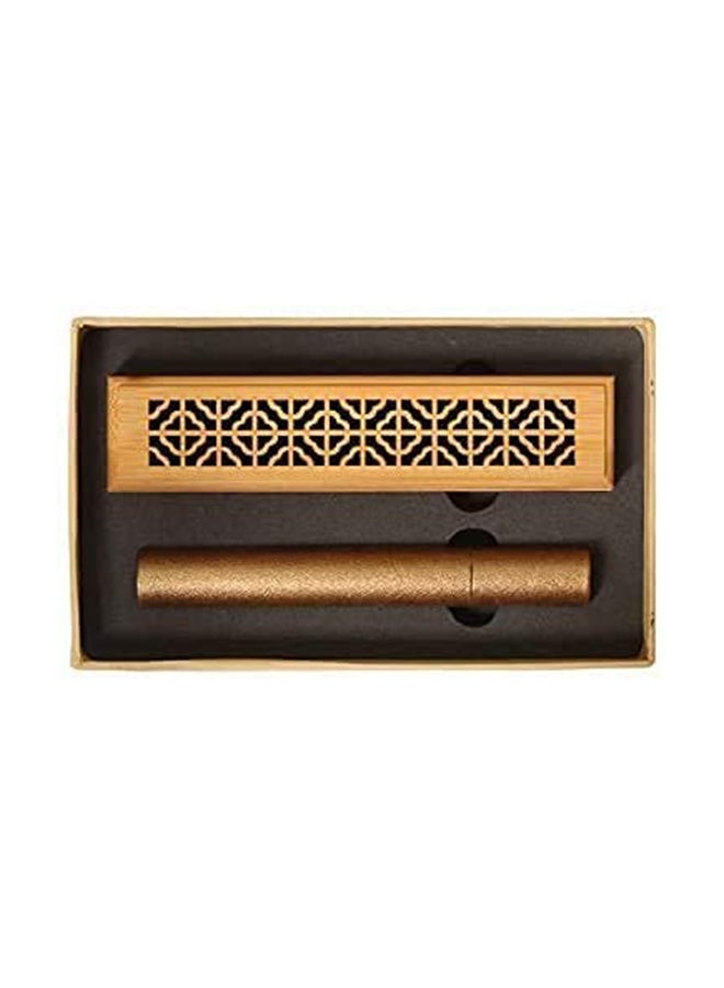 BAKHOOR AL BOSIDIN - Luxury Incense Burner Gift Set Brown 10.5cm - Image 1