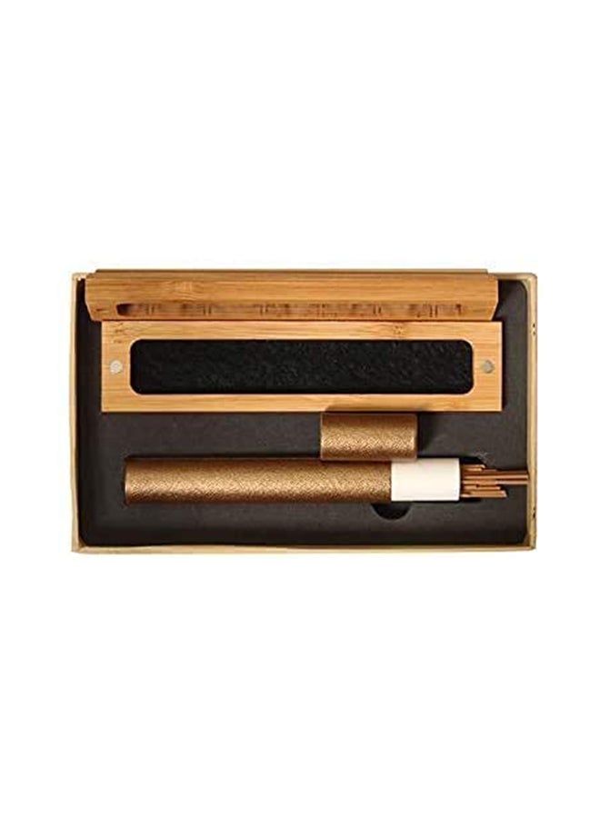 BAKHOOR AL BOSIDIN - Luxury Incense Burner Gift Set Brown 10.5cm - Image 1
