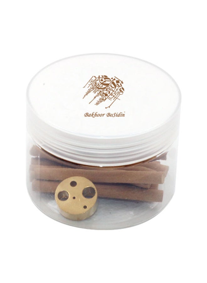 Bakhoor BoSidin 10-Piece Oud Incense Sticks Cambodian Agarwood With Brass Bakhoor Burner 6cm  - Image 2