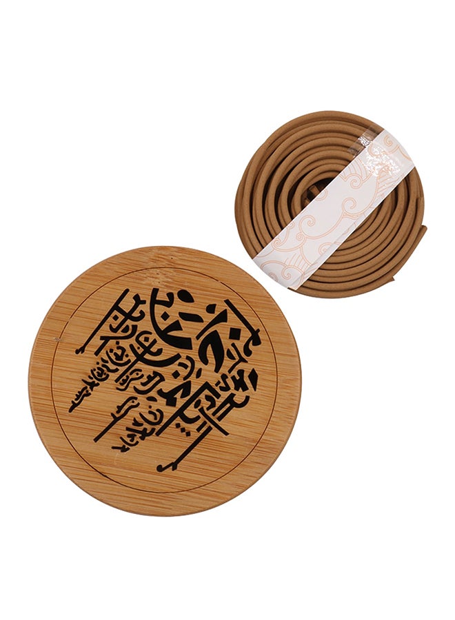 Bakhoor BoSidin 12 Piece - Oud Bakhoor Incense Coil with Wooden Incense Burner Mabkhara Brown 200grams  - Image 3