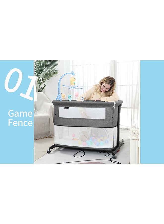 Kidle Baby Crib Play Bed ( Grey)  - Image 4