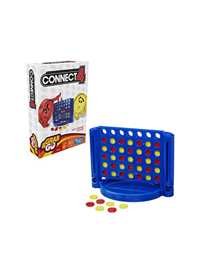 Hasbro Connect 4 Grab And Go Game Portable 2-Player Game Fun Travel Game For Kids Ages 6 And Up