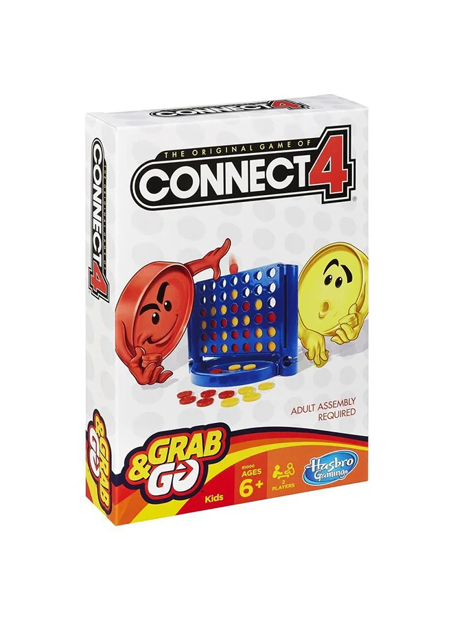 Hasbro - duplicate brand Connect 4 Grab And Go Game Portable 2-Player Game Fun Travel Game For Kids Ages 6 And Up 2 Players