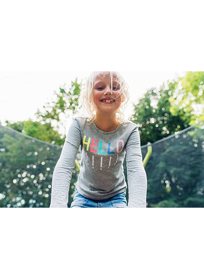 Plum - Fun V2 Classic Wave Springsafe Enclosed Trampoline 8ft 2.4m 6 Year Plus - Image 1