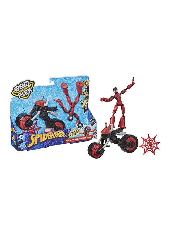 MARVEL - Marvel Bend and Flex, Flex Rider Spider-Man Action Figure Toy, 6-inch Flexible Figure and 2-In-1 Motorcycle For Kids Ages 4 And Up - Image 1