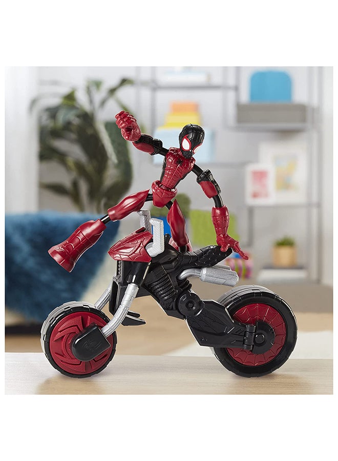 MARVEL - Marvel Bend and Flex, Flex Rider Spider-Man Action Figure Toy, 6-inch Flexible Figure and 2-In-1 Motorcycle For Kids Ages 4 And Up - Image 1