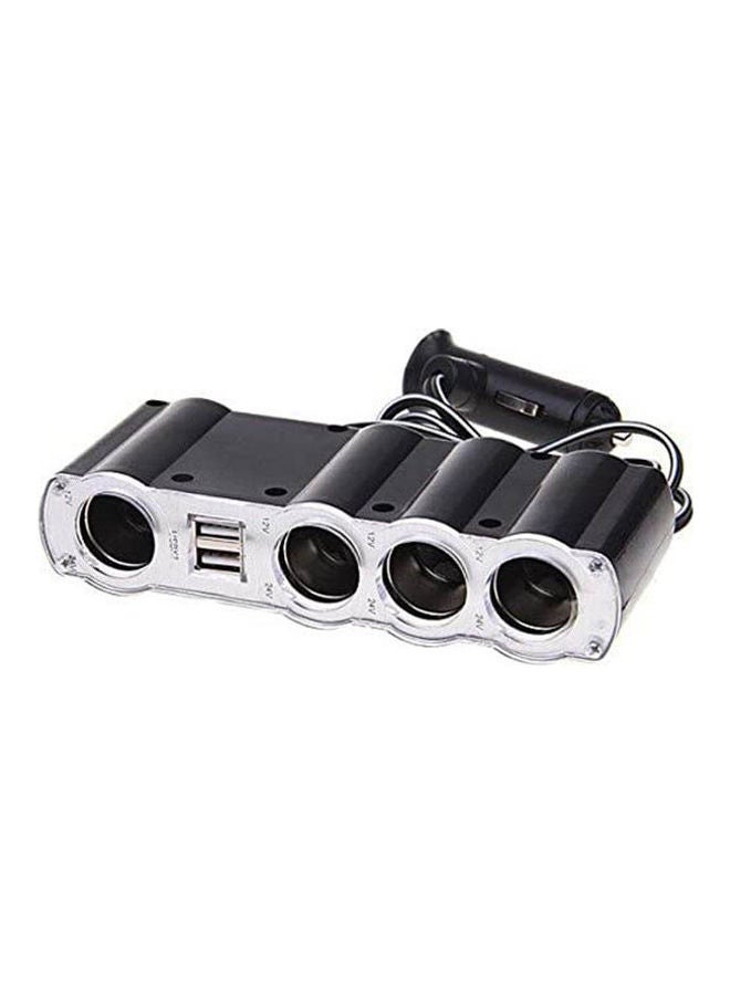 4 Way 12V Car Cigarette Lighter Socket
