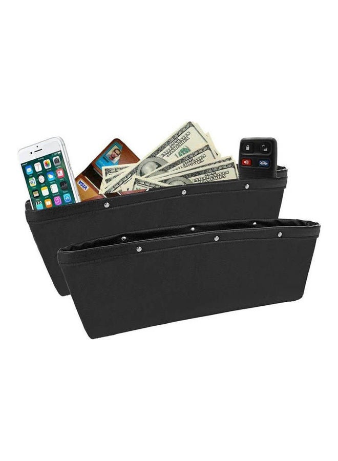 Generic Gap Filler Premium Pu Leather Console Pocket Organizer, Car Seat Side Drop Caddy Catcher, 1 Pack 
