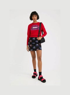 DESIGUAL Fine-Knit Lips Jumper Red  - Image 3