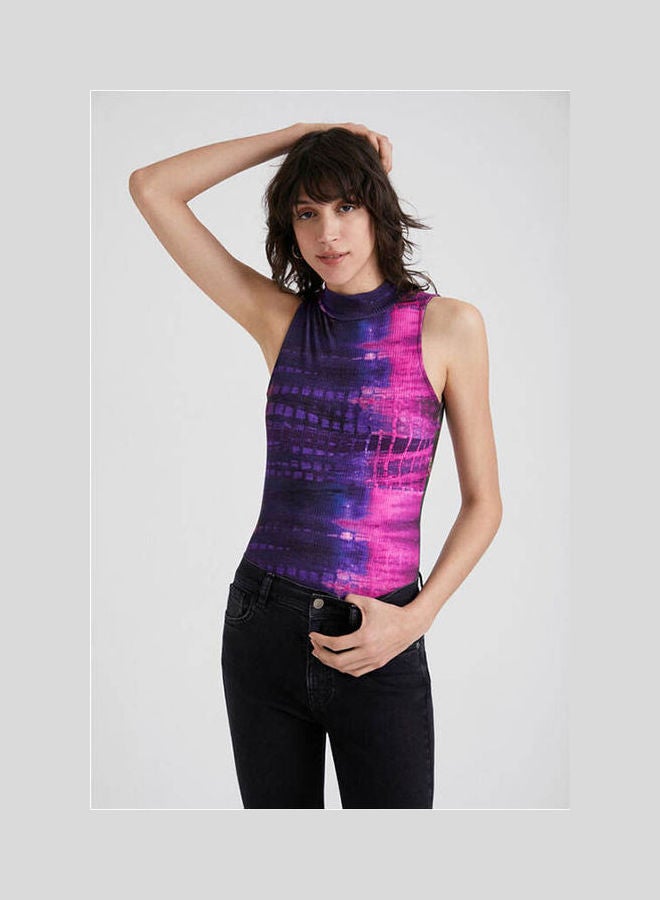 DESIGUAL Ribbed Tie-Dye Bodysuit Multicolor  - Image 1