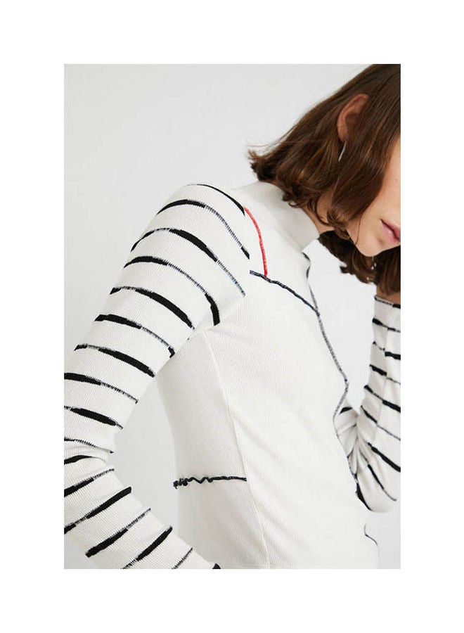 DESIGUAL Long Sleeve T-Shirt White  - Image 2