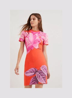 DESIGUAL M. Christian Lacroix Peony Dress Orange Print  - Image 1