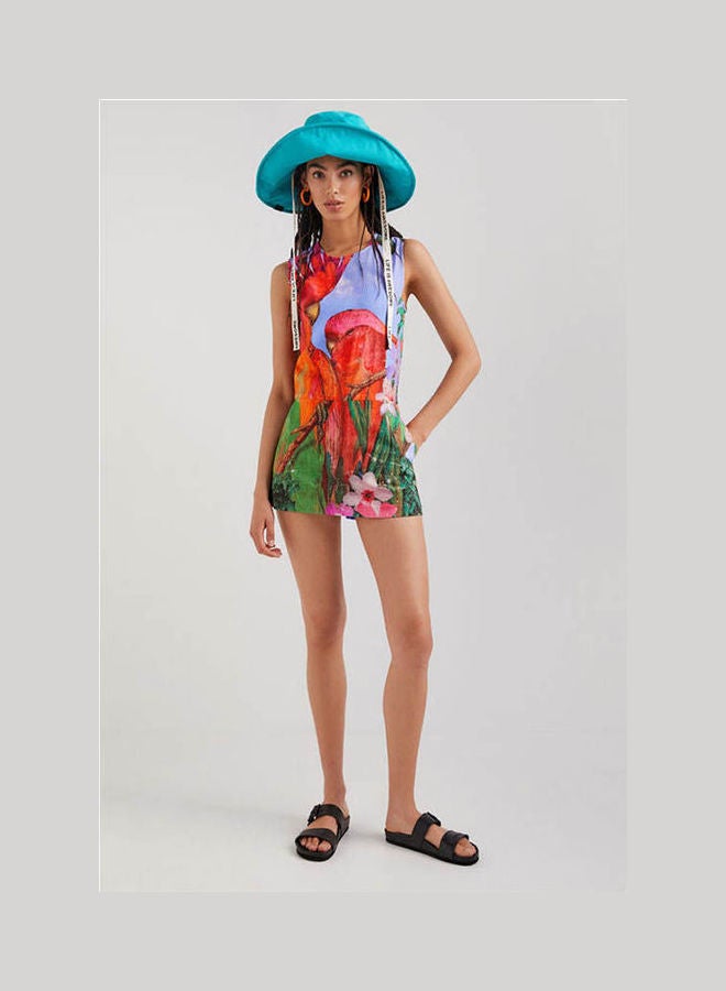 DESIGUAL - Tropical Parrot Pinafore Multicolor - Image 1