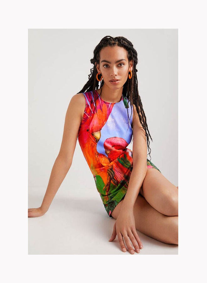 DESIGUAL - Tropical Parrot Pinafore Multicolor - Image 1