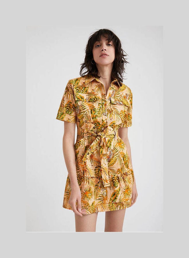 DESIGUAL Tropical Shirt Dress Multicolor  - Image 1