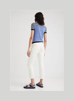 DESIGUAL Straight Cropped Jeans White  - Image 2