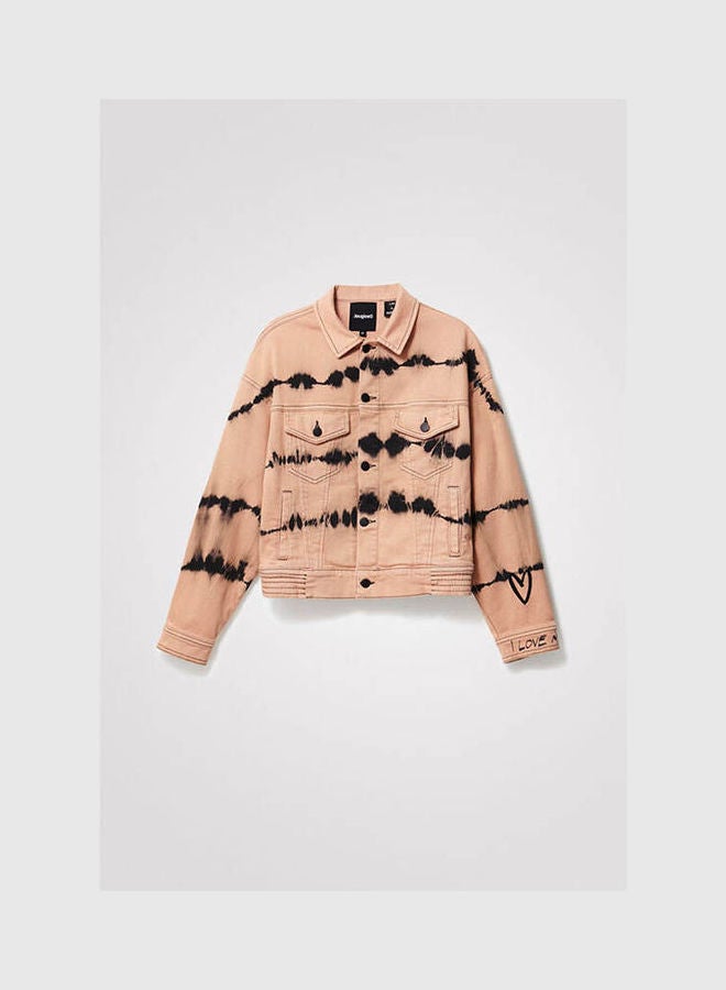 DESIGUAL - Denim Printed Jacket Multicolor Print - Image 1