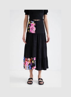 DESIGUAL M. Christian Lacroix Long Skirt Black Print  - Image 2