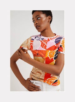 DESIGUAL M. Christian Lacroix Ribbed T-Shirt Multicolor  - Image 2