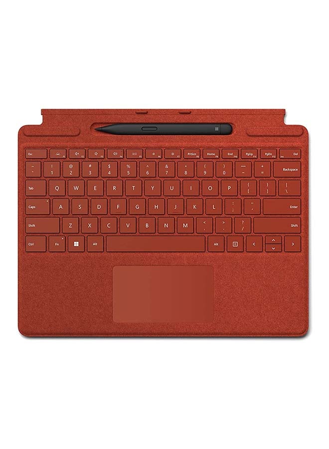 Microsoft Surface Pro 8 Or Pro X - Signature Type Cover With Slim Pen 2 Red - Image 1