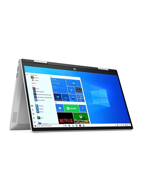 Pavilion x360 Convertible 2 In 1 Laptop With 14-Inch Touchscreen Display, Core i3 1110G4 Processor/4GB RAM/256GB SSD/Intel UHD Graphics English Natural Silver