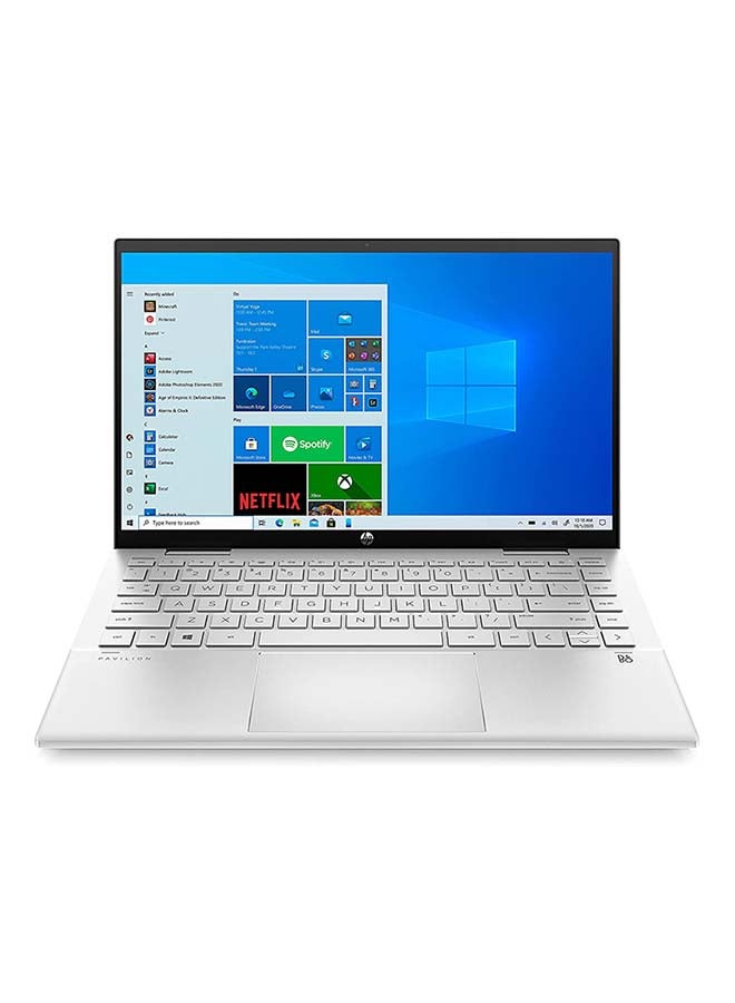 HP - Pavilion x360 Convertible 2 In 1 Laptop With 14-Inch Touchscreen Display, Core i3 1110G4 Processor/4GB RAM/256GB SSD/Intel UHD Graphics English Natural Silver - Image 1