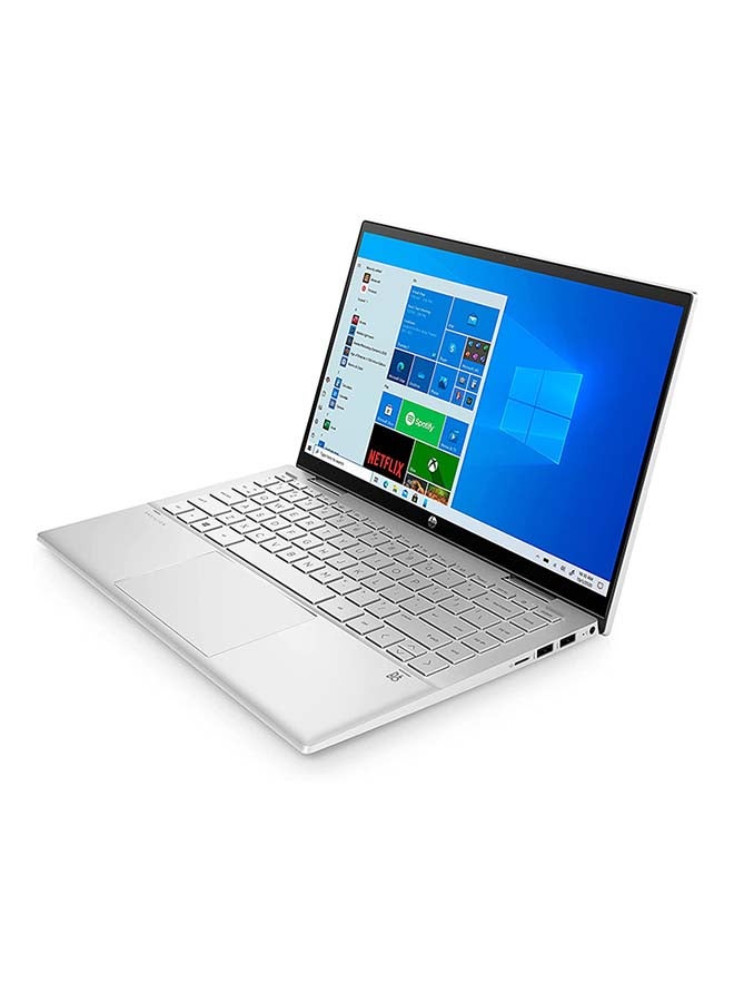 HP - Pavilion x360 Convertible 2 In 1 Laptop With 14-Inch Touchscreen Display, Core i3 1110G4 Processor/4GB RAM/256GB SSD/Intel UHD Graphics English Natural Silver - Image 1