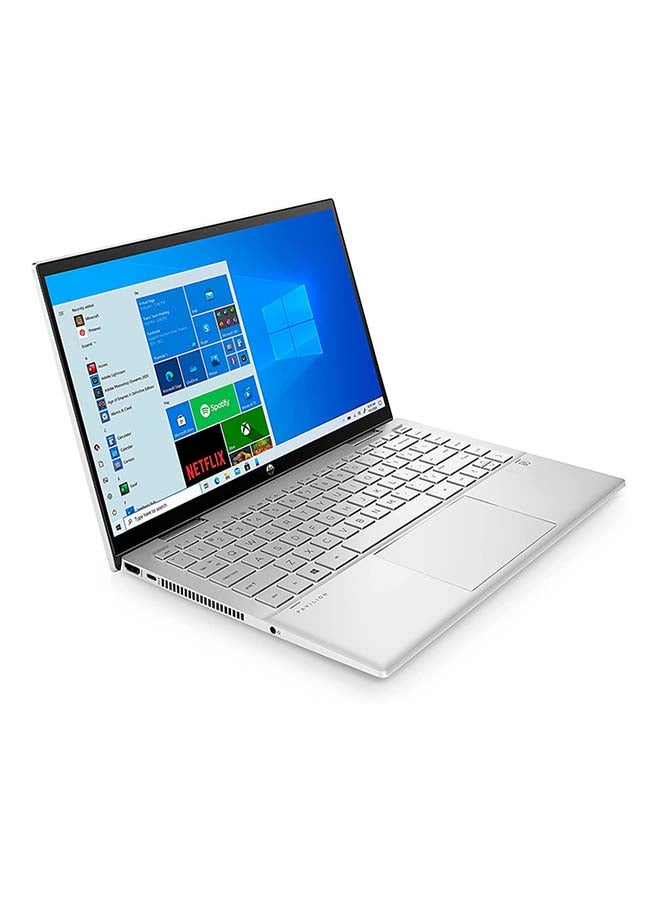 HP - Pavilion x360 Convertible 2 In 1 Laptop With 14-Inch Touchscreen Display, Core i3 1110G4 Processor/4GB RAM/256GB SSD/Intel UHD Graphics English Natural Silver - Image 1