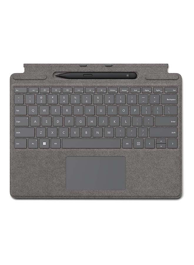 Microsoft Surface Pro 8 Or X - Signature Type Cover With Slim Pen 2 Silver - Image 1