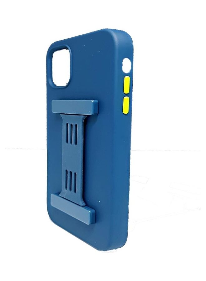 MARGOUN Protective Hand Grip Finger Strap Stand Case Cover for Apple iPhone 12 Blue - Image 3