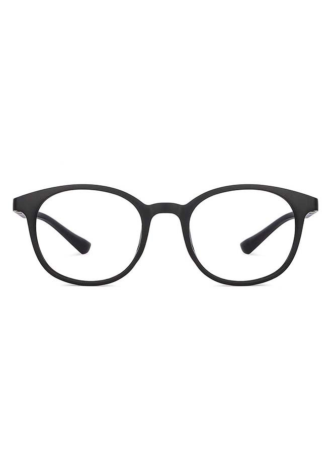 Lenskart Blu Zero Power Full Rim Bluecut & Antiglare Round Shape Computer Eyeglasses LB E13736 - 49mm - Black  - Image 1