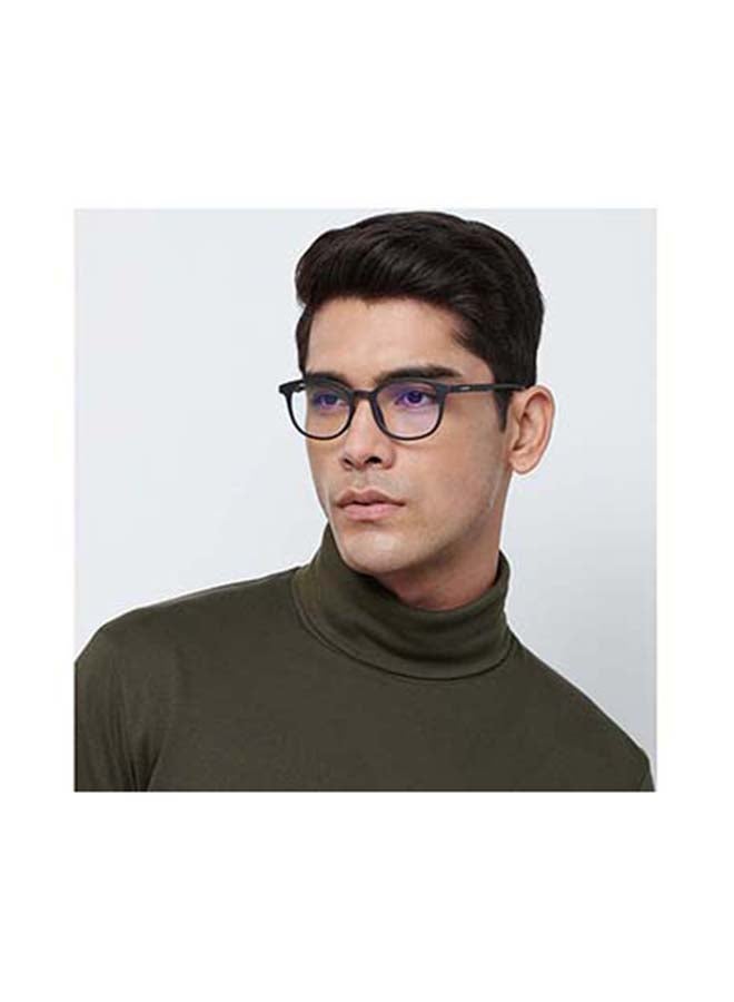 Lenskart Blu Zero Power Full Rim Bluecut & Antiglare Round Shape Computer Eyeglasses LB E13736 - 49mm - Black  - Image 4