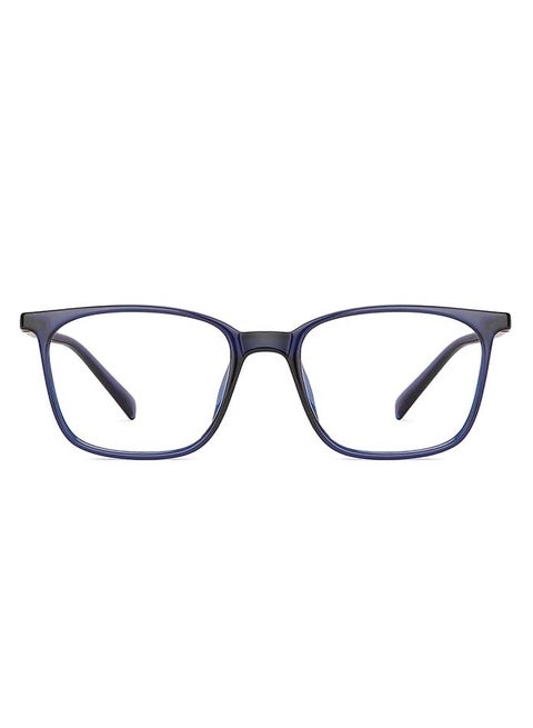 Zero Power Full Rim Bluecut & Antiglare Square Shape Computer Eyeglasses LB E13526 - 51mm - Blue