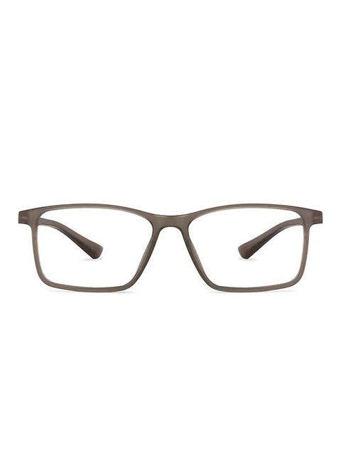 Zero Power Full Rim Bluecut & Antiglare Rectangle Shape Computer Eyeglasses LB E13738 - 52mm - Grey
