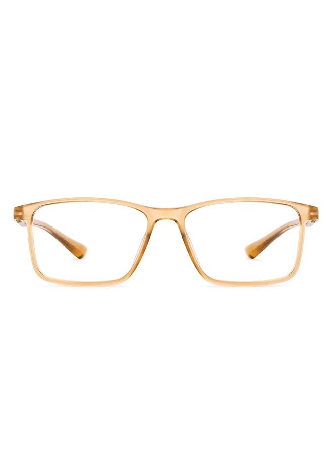 Lenskart Blu Zero Power Full Rim Bluecut & Antiglare Rectangle Shape Computer Eyeglasses LB E14242 - 52mm - Brown  - Image 1