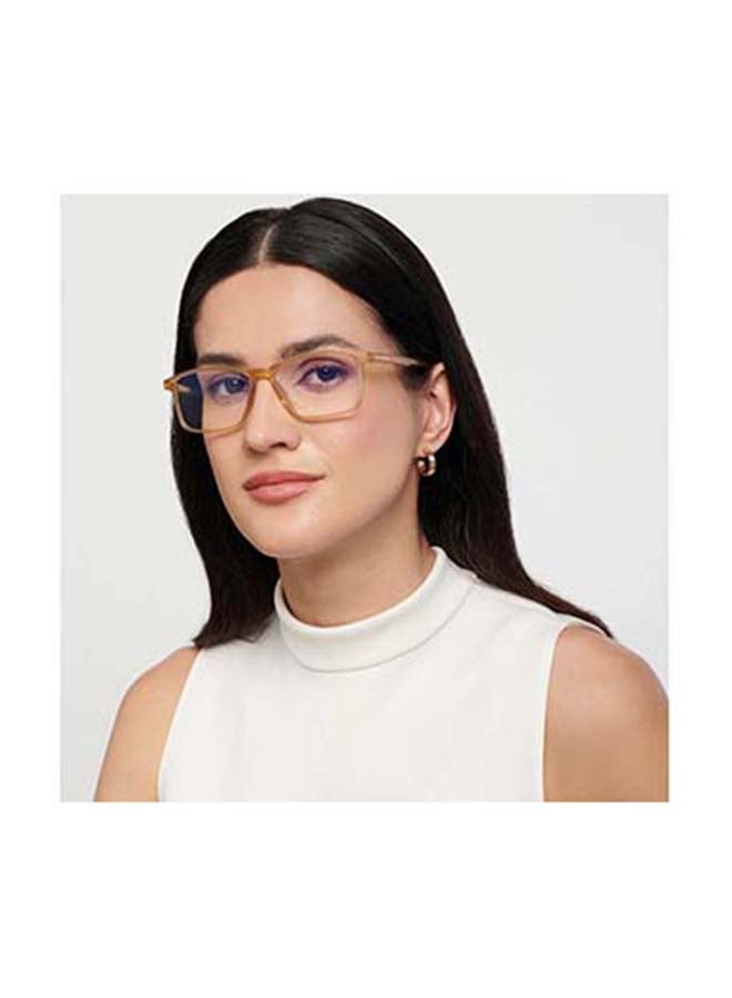Lenskart Blu Zero Power Full Rim Bluecut & Antiglare Rectangle Shape Computer Eyeglasses LB E14242 - 52mm - Brown  - Image 4