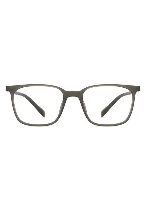 Zero Power Full Rim Bluecut & Antiglare Square Shape Computer Eyeglasses LB E13526 - 51mm - Grey