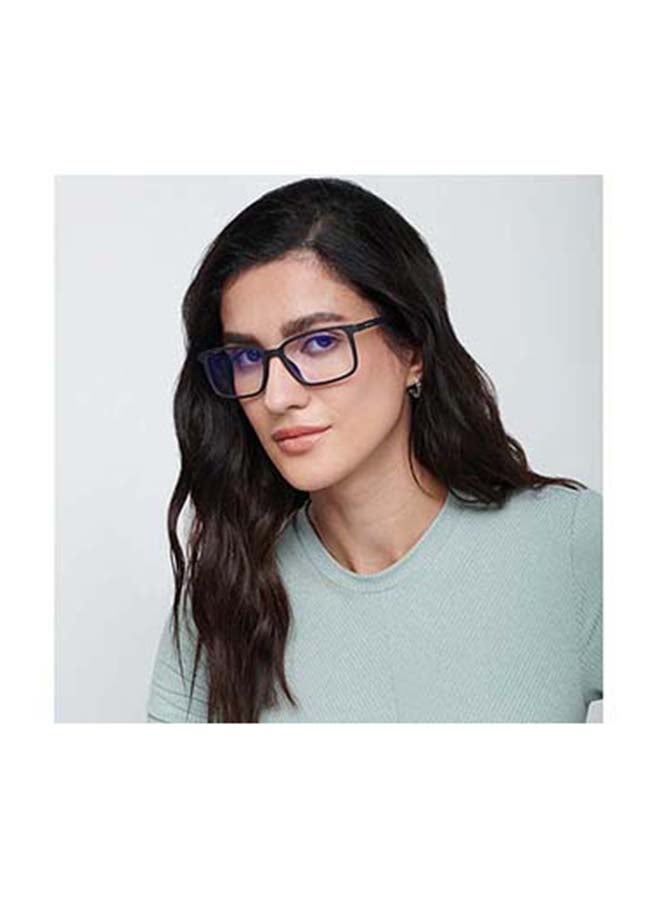 Lenskart Blu - Zero Power Full Rim Bluecut & Antiglare Rectangle Shape Computer Eyeglasses LB E13737 - 53mm - Black - Image 1
